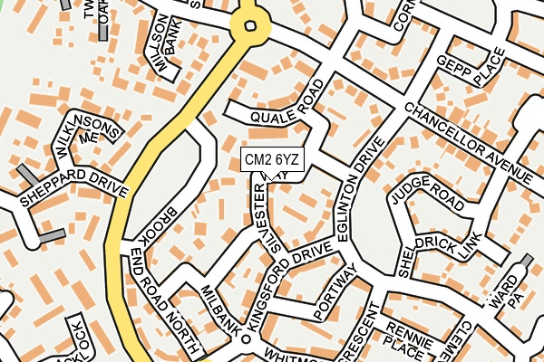 CM2 6YZ map - OS OpenMap – Local (Ordnance Survey)