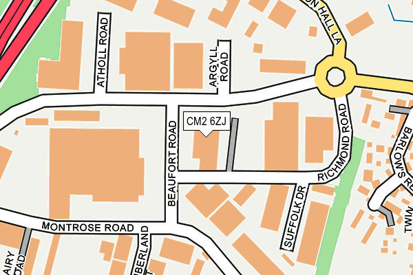 CM2 6ZJ map - OS OpenMap – Local (Ordnance Survey)