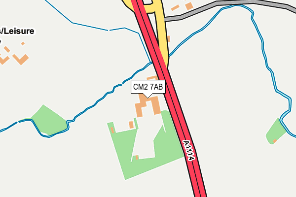 CM2 7AB map - OS OpenMap – Local (Ordnance Survey)