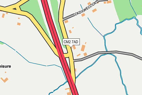 CM2 7AD map - OS OpenMap – Local (Ordnance Survey)