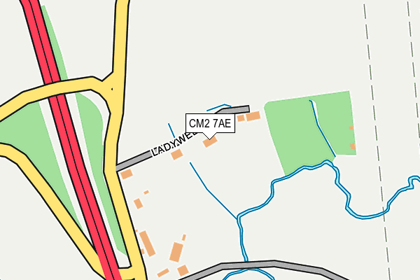 CM2 7AE map - OS OpenMap – Local (Ordnance Survey)