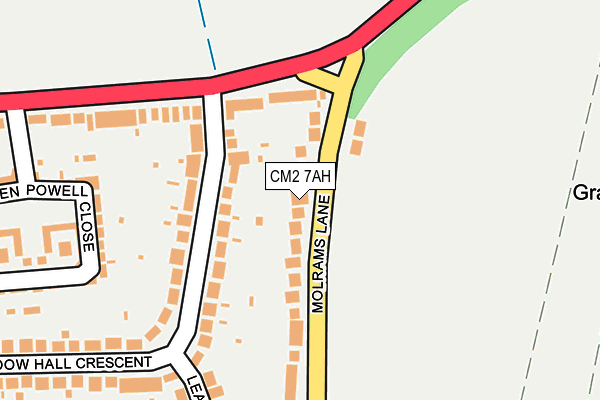 CM2 7AH map - OS OpenMap – Local (Ordnance Survey)