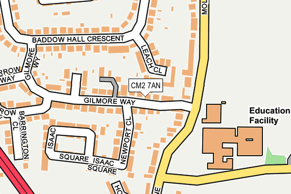 CM2 7AN map - OS OpenMap – Local (Ordnance Survey)