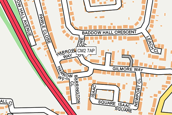 CM2 7AP map - OS OpenMap – Local (Ordnance Survey)