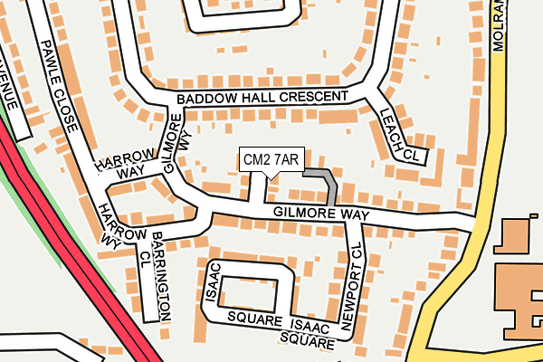 CM2 7AR map - OS OpenMap – Local (Ordnance Survey)