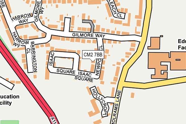 CM2 7BB map - OS OpenMap – Local (Ordnance Survey)