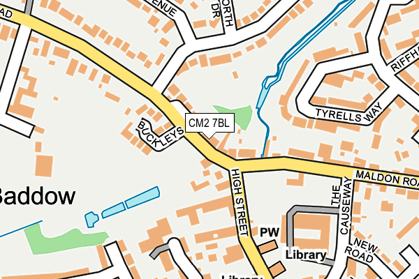 CM2 7BL map - OS OpenMap – Local (Ordnance Survey)