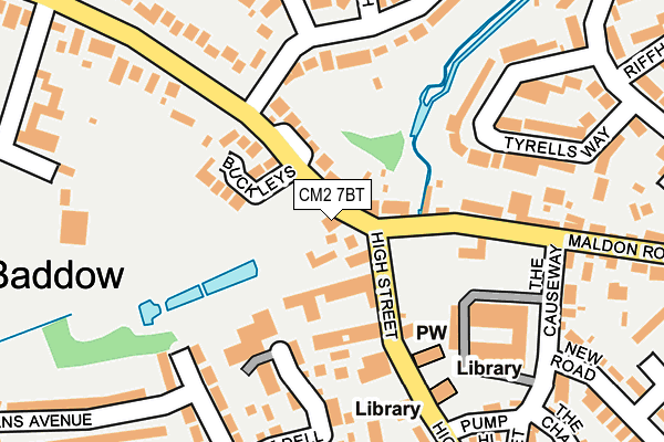 CM2 7BT map - OS OpenMap – Local (Ordnance Survey)