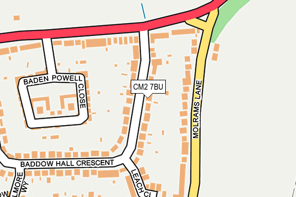 CM2 7BU map - OS OpenMap – Local (Ordnance Survey)