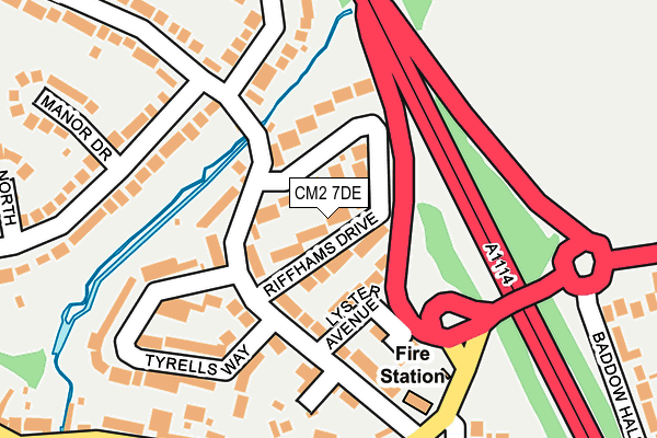CM2 7DE map - OS OpenMap – Local (Ordnance Survey)