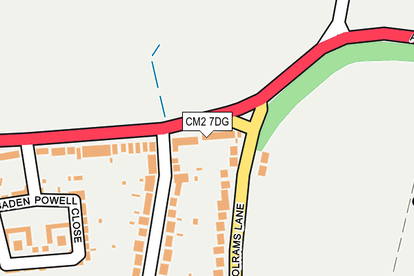 CM2 7DG map - OS OpenMap – Local (Ordnance Survey)