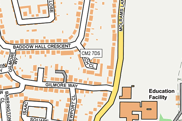 CM2 7DS map - OS OpenMap – Local (Ordnance Survey)