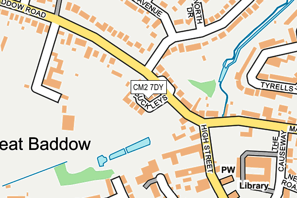 CM2 7DY map - OS OpenMap – Local (Ordnance Survey)