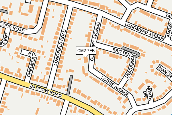 CM2 7EB map - OS OpenMap – Local (Ordnance Survey)