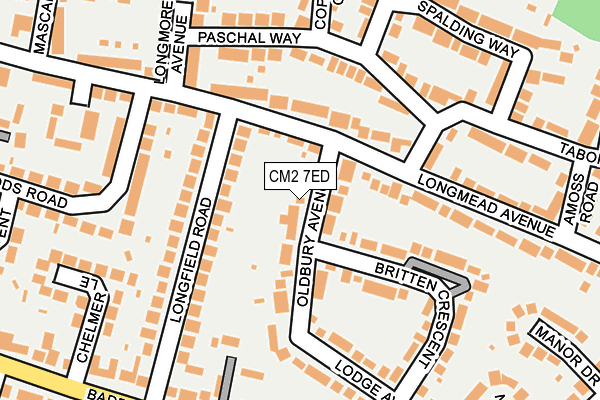 CM2 7ED map - OS OpenMap – Local (Ordnance Survey)