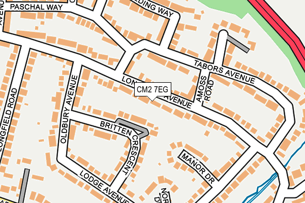 CM2 7EG map - OS OpenMap – Local (Ordnance Survey)
