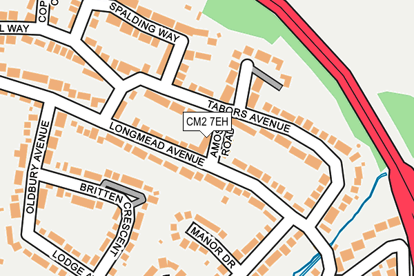 CM2 7EH map - OS OpenMap – Local (Ordnance Survey)