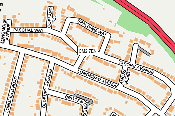 CM2 7EN map - OS OpenMap – Local (Ordnance Survey)