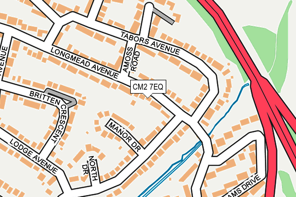 CM2 7EQ map - OS OpenMap – Local (Ordnance Survey)