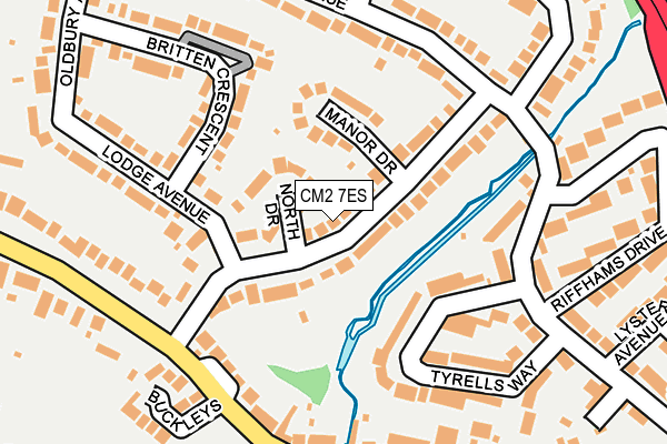 CM2 7ES map - OS OpenMap – Local (Ordnance Survey)
