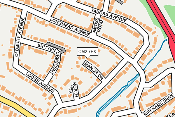 CM2 7EX map - OS OpenMap – Local (Ordnance Survey)