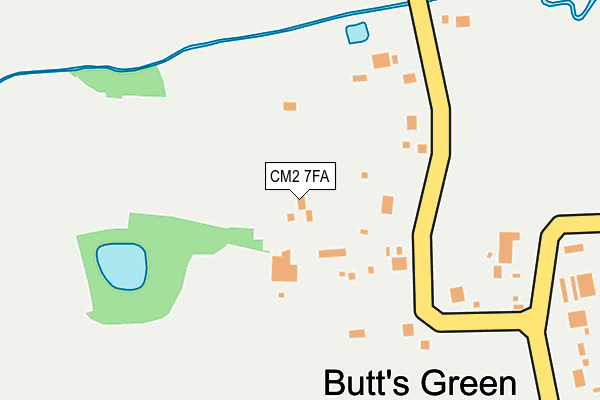 CM2 7FA map - OS OpenMap – Local (Ordnance Survey)