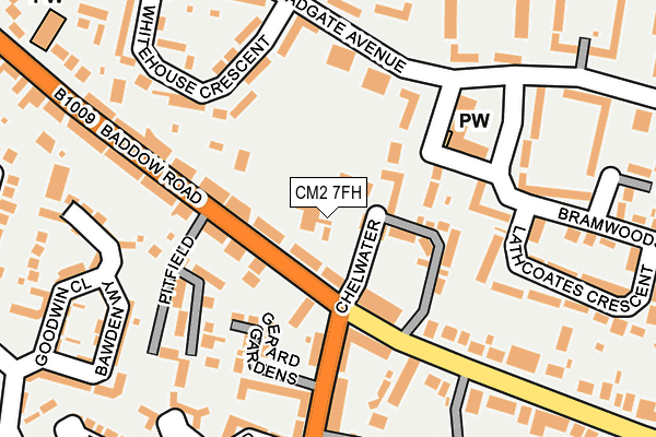 CM2 7FH map - OS OpenMap – Local (Ordnance Survey)