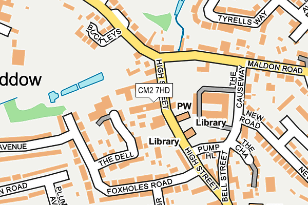 CM2 7HD map - OS OpenMap – Local (Ordnance Survey)