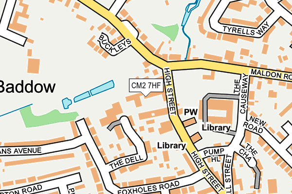 CM2 7HF map - OS OpenMap – Local (Ordnance Survey)