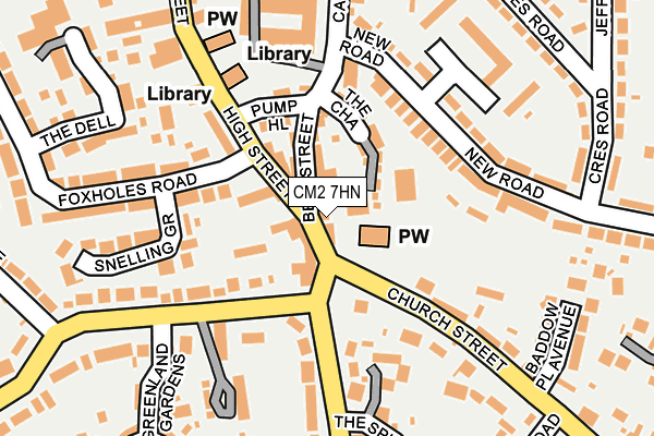 CM2 7HN map - OS OpenMap – Local (Ordnance Survey)