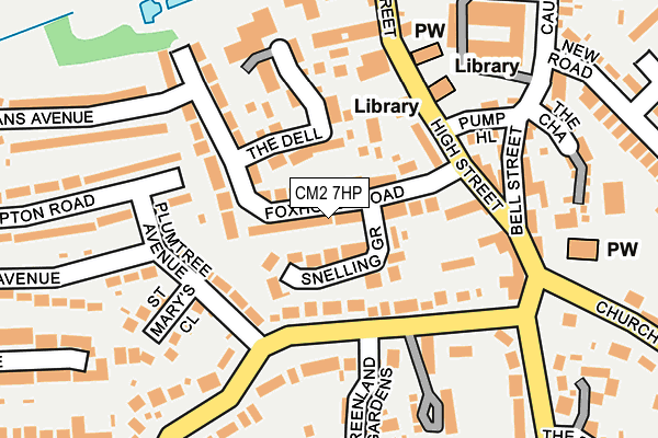 CM2 7HP map - OS OpenMap – Local (Ordnance Survey)