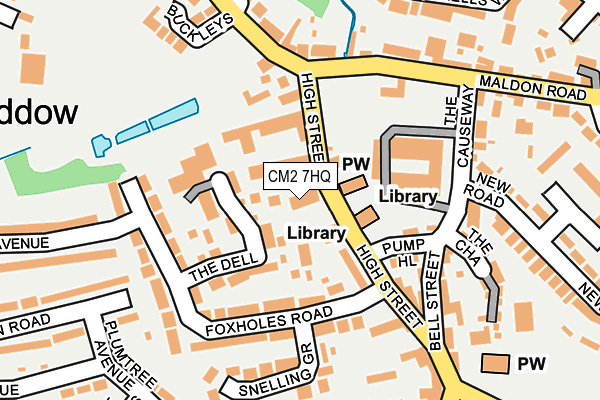 CM2 7HQ map - OS OpenMap – Local (Ordnance Survey)