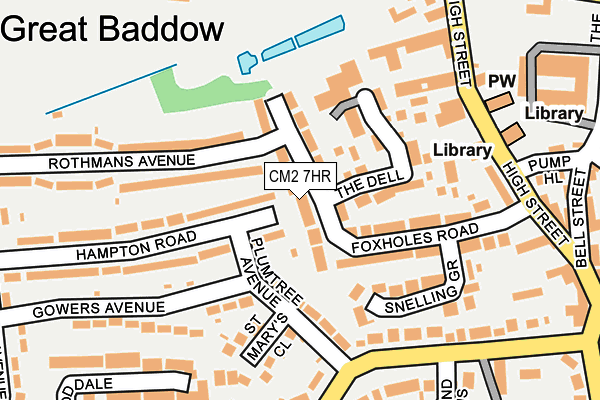 CM2 7HR map - OS OpenMap – Local (Ordnance Survey)