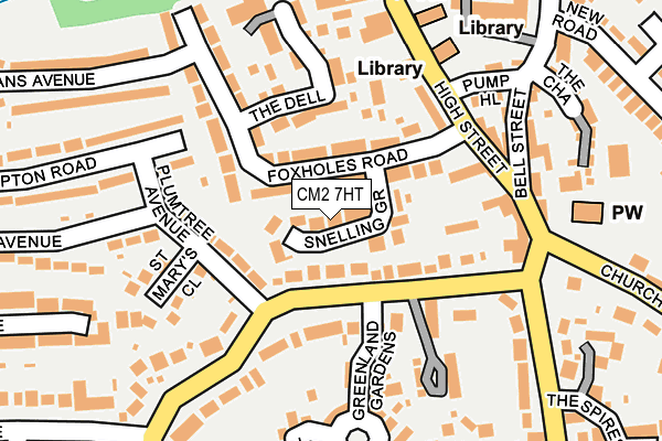 CM2 7HT map - OS OpenMap – Local (Ordnance Survey)