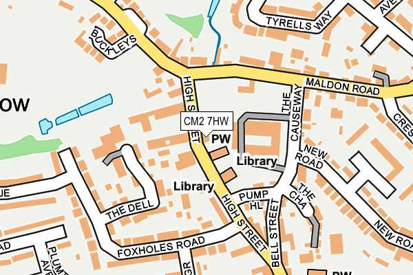 CM2 7HW map - OS OpenMap – Local (Ordnance Survey)