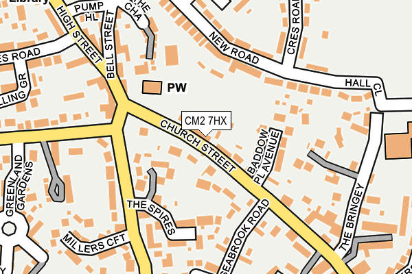 CM2 7HX map - OS OpenMap – Local (Ordnance Survey)