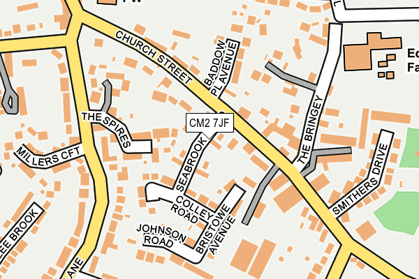 CM2 7JF map - OS OpenMap – Local (Ordnance Survey)