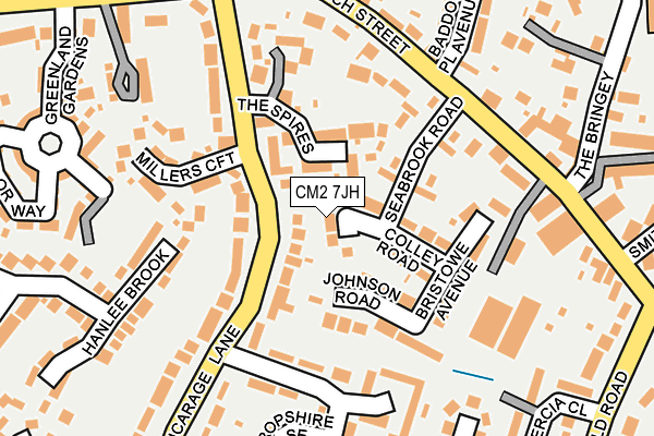 CM2 7JH map - OS OpenMap – Local (Ordnance Survey)