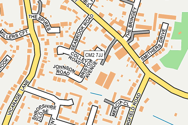 CM2 7JJ map - OS OpenMap – Local (Ordnance Survey)