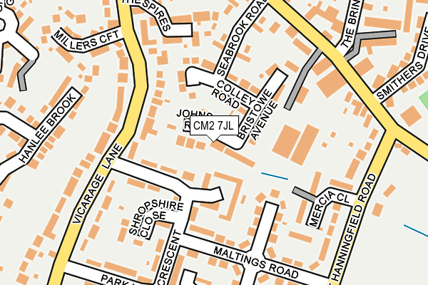 CM2 7JL map - OS OpenMap – Local (Ordnance Survey)