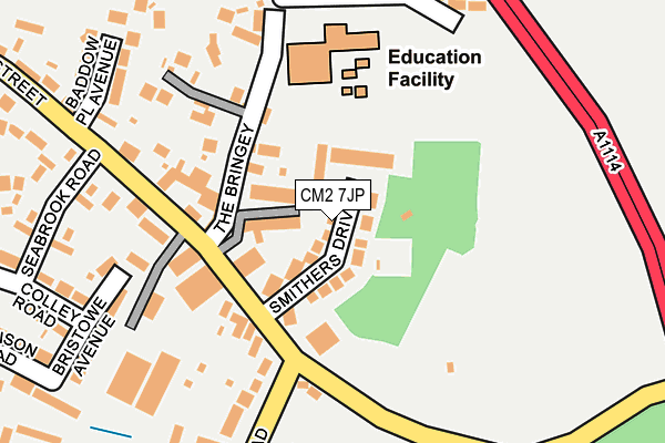 CM2 7JP map - OS OpenMap – Local (Ordnance Survey)