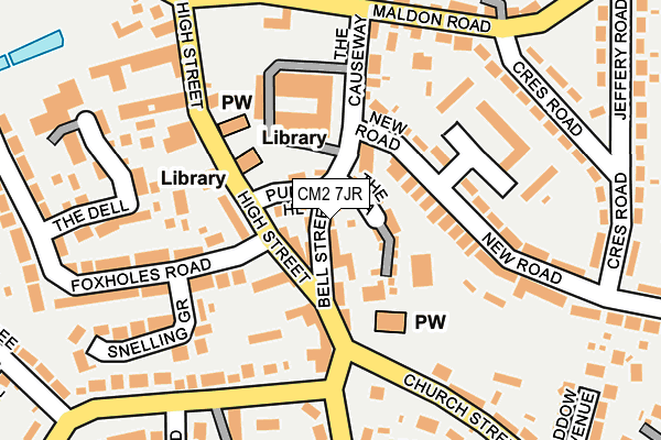 CM2 7JR map - OS OpenMap – Local (Ordnance Survey)