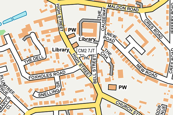 CM2 7JT map - OS OpenMap – Local (Ordnance Survey)