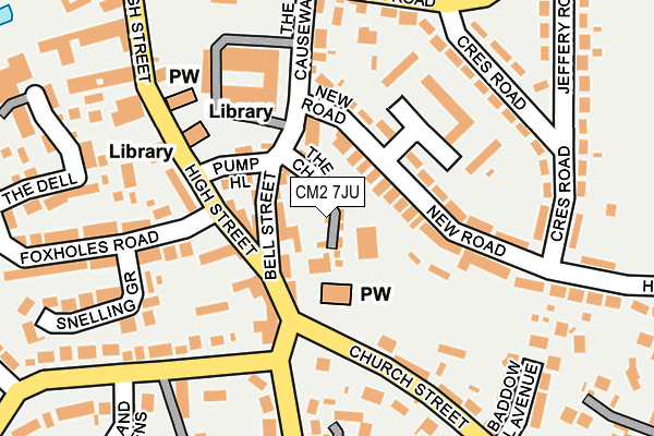 CM2 7JU map - OS OpenMap – Local (Ordnance Survey)