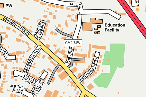 CM2 7JW map - OS OpenMap – Local (Ordnance Survey)