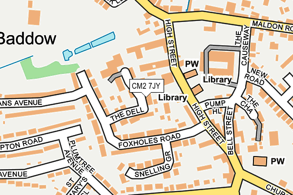 CM2 7JY map - OS OpenMap – Local (Ordnance Survey)
