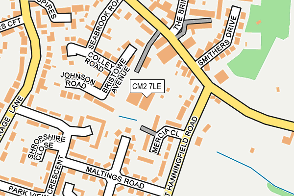 CM2 7LE map - OS OpenMap – Local (Ordnance Survey)