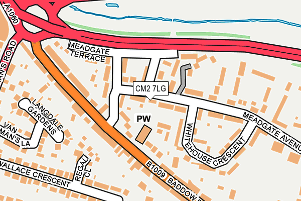 CM2 7LG map - OS OpenMap – Local (Ordnance Survey)