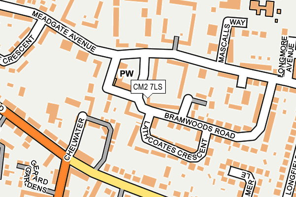 CM2 7LS map - OS OpenMap – Local (Ordnance Survey)