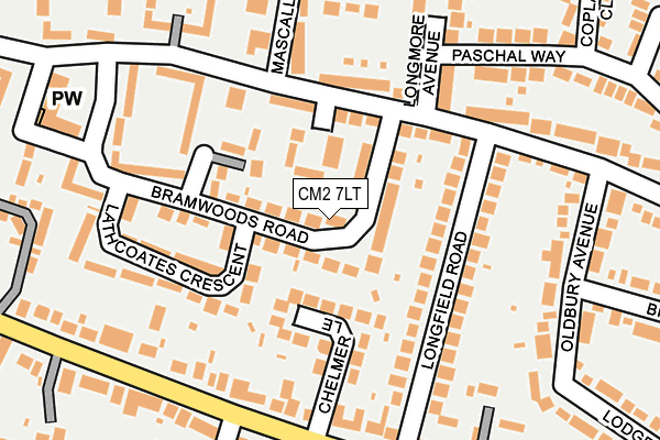 CM2 7LT map - OS OpenMap – Local (Ordnance Survey)